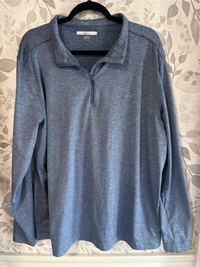 Greg Norman Collection Men's Light Blue Quarter-Zip Shirt Jacket XL